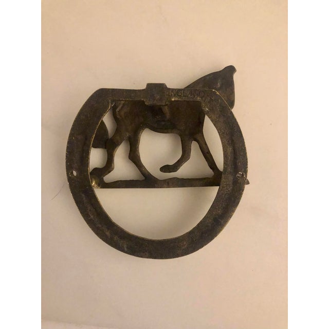 Vintage Horse Equestrian Brass Door Knocker From England For Sale - Image 6 of 6