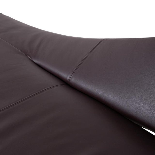 Animal Skin Cassina 276 Aspen Three-Seater Leather Sofa Brown Couch by Jean Marie Massaud Backrest Left For Sale - Image 7 of 12