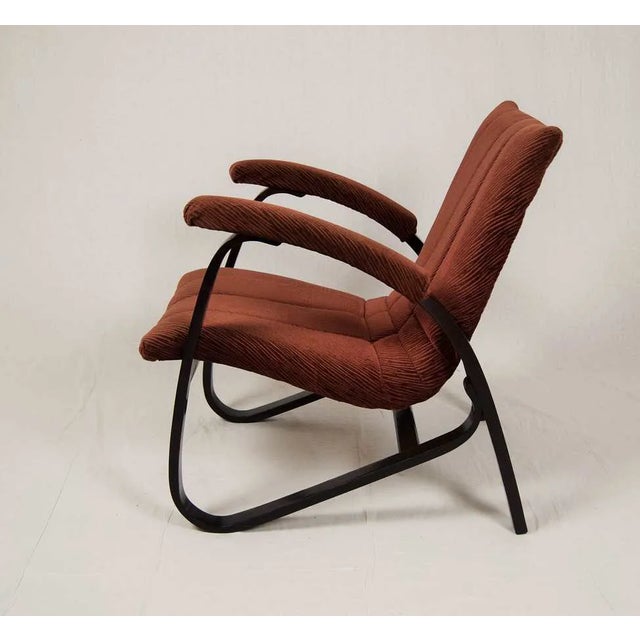 Fabric and Wood Lounge Chair by Jan Vanek, 1930s For Sale - Image 9 of 12