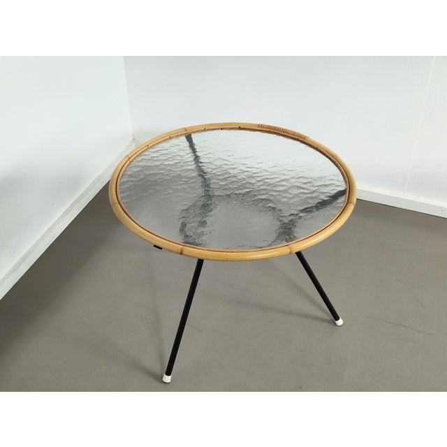 Vintage Rattan Side Table attributed to Rohé Noordwolde, 1960s For Sale - Image 10 of 10