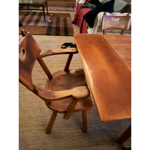 Vintage Mid-Century Cushman Colonial Creations Cantilever Leaf Extension Dining Table & Set of 6 Chairs For Sale - Image 9 of 11