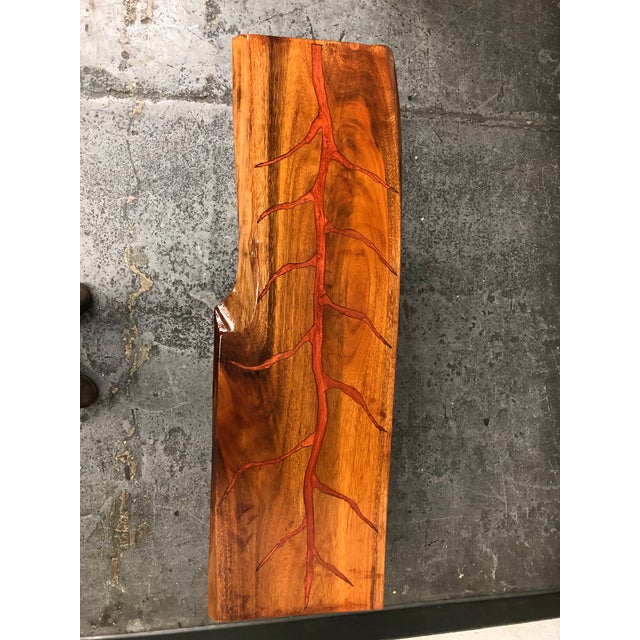 Hand Crafted Bob Baker Rainbow Eucalyptus Wood Metal Coffee