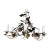 Italian Tole Six-Light Fruit-Form Chandelier With Polychrome Leaves For Sale
