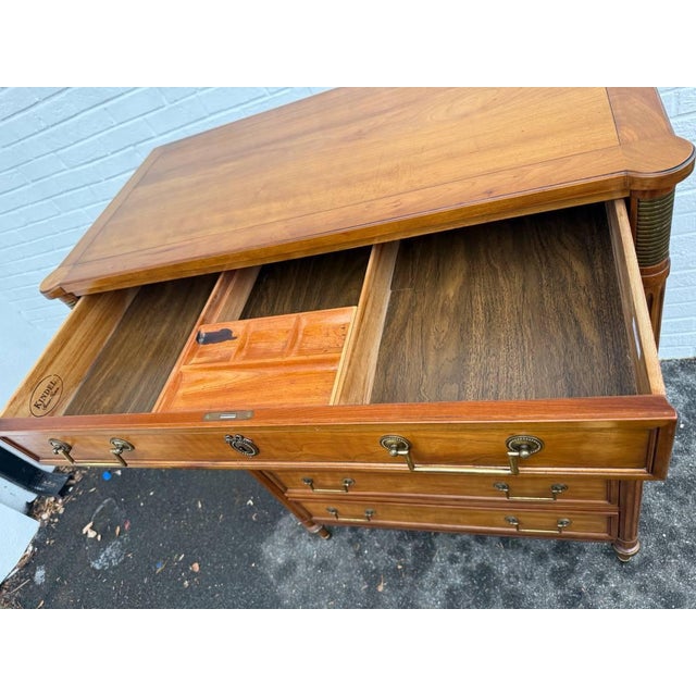 Late 20th Century Kindel Louis XVI French Regency Style Belvedere Dresser With Tambour For Sale In Washington DC - Image 6 of 18
