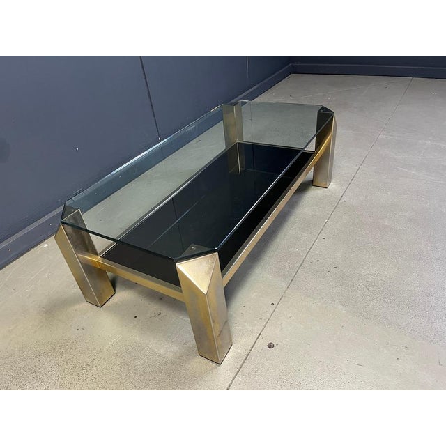 Metal Vintage 23kt Gold-Plated Coffee Table from Belgochrom, 1970s For Sale - Image 7 of 12