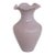 Lavender Art Glass Vase Tapered Bulbous Shape With Ruffled Pie Crust Rim 4882b For Sale
