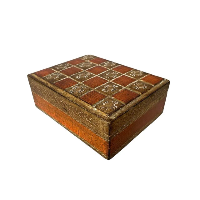 Mid 20th Century Mid 20th Century Paint Decorated Florentine Boxes - 2 For Sale - Image 5 of 9