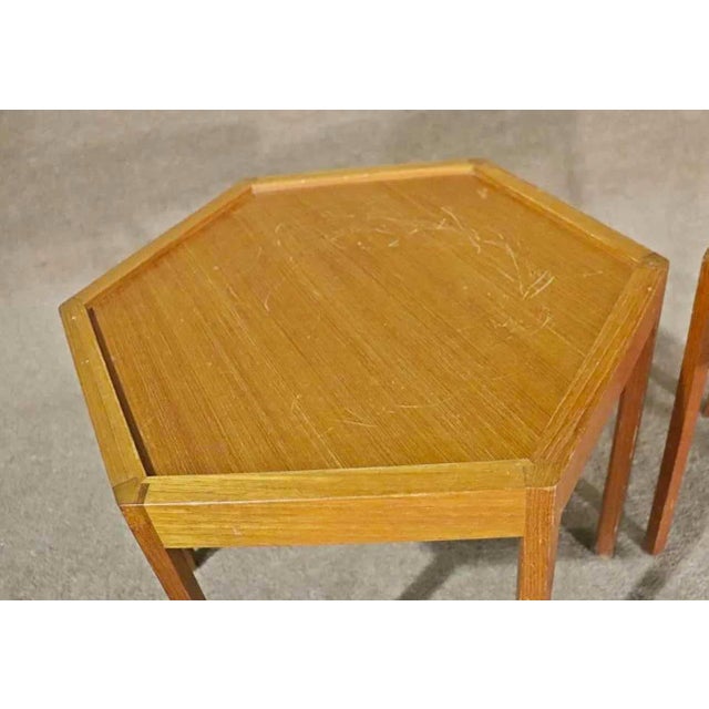 Mid 20th Century Mid 20th Century Mid-Century Hexagon Tables - 2 Pieces For Sale - Image 5 of 6