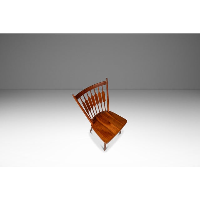 Set of Six (6) Mid-Century Modern (2 Arm + 4 Side) Windsor "Centennial" Chairs in Walnut Attributed to Kipp Stewart for Drexel, Usa, C. 1960's For Sale - Image 10 of 18