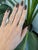 Modern 3Ct Lab-Grown Diamond Ring With Earth-Mined Diamond Accents in Solid 14k Gold, Size 6.75 For Sale - Image 3 of 11