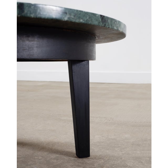 Italian Verde Antico Marble Round Coffee or Cocktail Table For Sale - Image 17 of 18