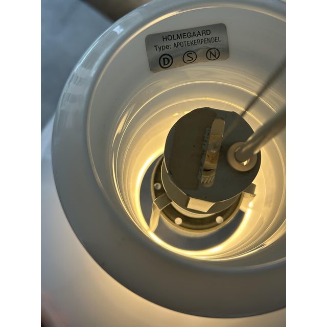 Pharmacy Pendant Lamp by Sidse Werner for Holmegaard, 1980s For Sale - Image 9 of 12
