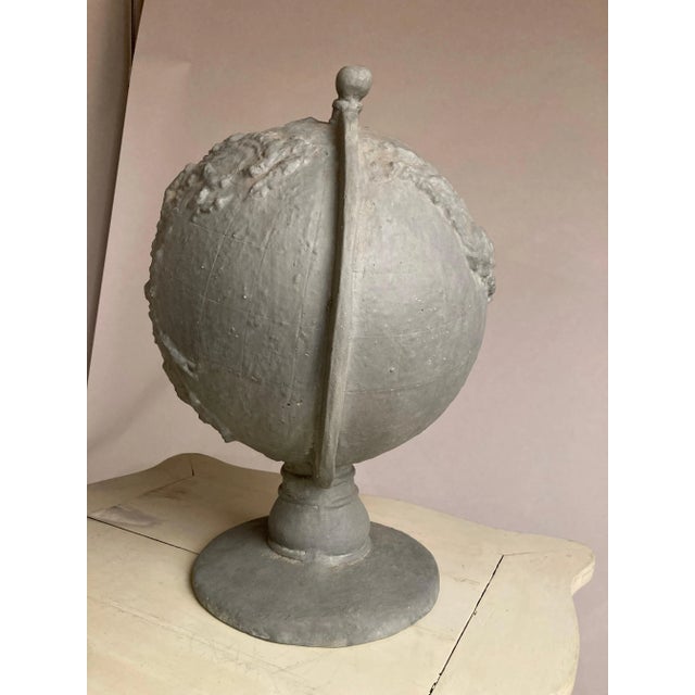 Mid 20th Century Serge Roche Style Plaster Globe of the Earth For Sale - Image 10 of 13