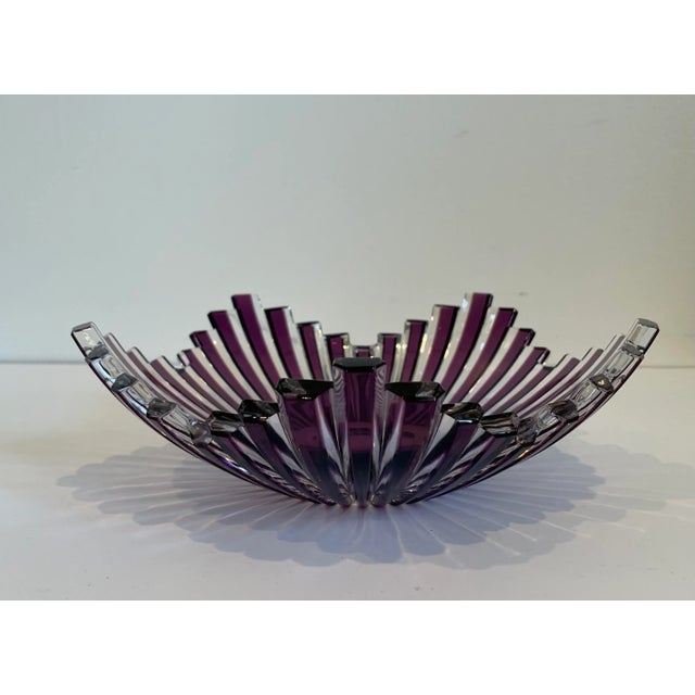 Glass Postmodern Amethyst Bowl Dish For Sale - Image 7 of 7