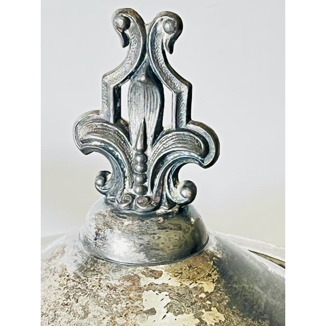 Wilcox Silver Plate Co. Antique Wilcox Silver Co. Ceramic Lined Silver Pitcher-Circa 1880 For Sale - Image 4 of 13