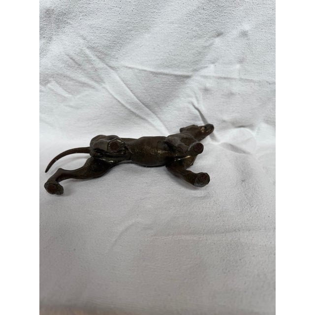 Metal Cast Iron Male Patina Great Dane For Sale - Image 7 of 8