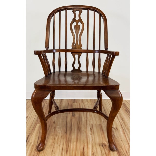 Vintage English Windsor Style Dining Chairs, S/8 For Sale In Kansas City - Image 6 of 12