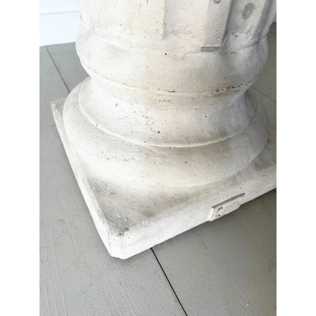 Ivory Neoclassical Plinth with Fluted Column For Sale - Image 8 of 9