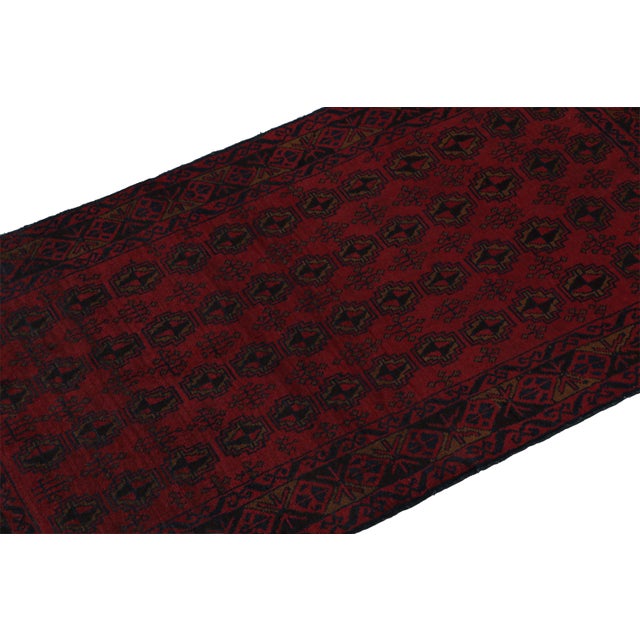 Traditional Rug & Kilim’s Baluch Tribal Runner Rug in Burgundy Red With Geometric Patterns For Sale - Image 3 of 7