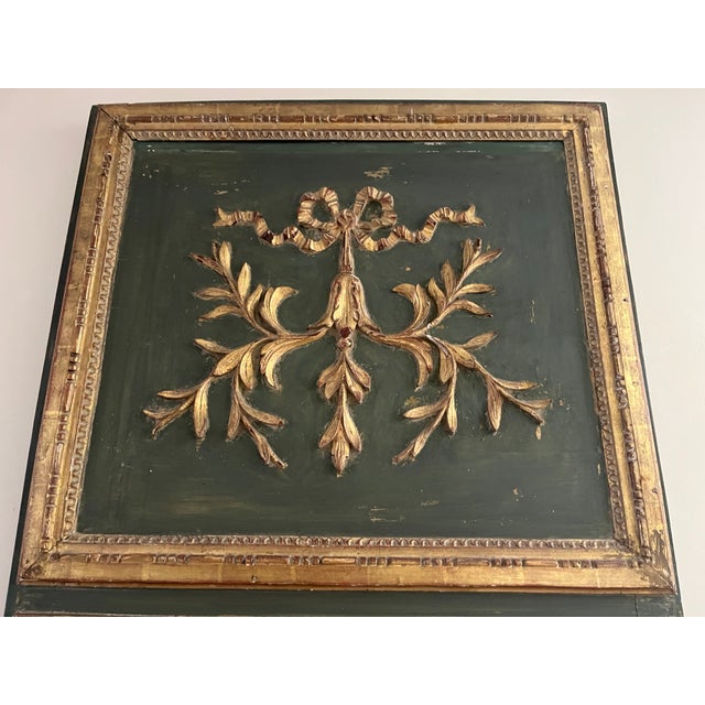 French Tremeau Mirror 19th Century Original Green Painted and Gilded For Sale In Providence - Image 6 of 9