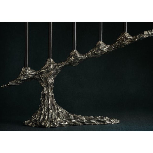Contemporary Omnia Vanitas Vanité 9 Candelabra in Patinated Cast Bronze by William Guillon For Sale - Image 3 of 12