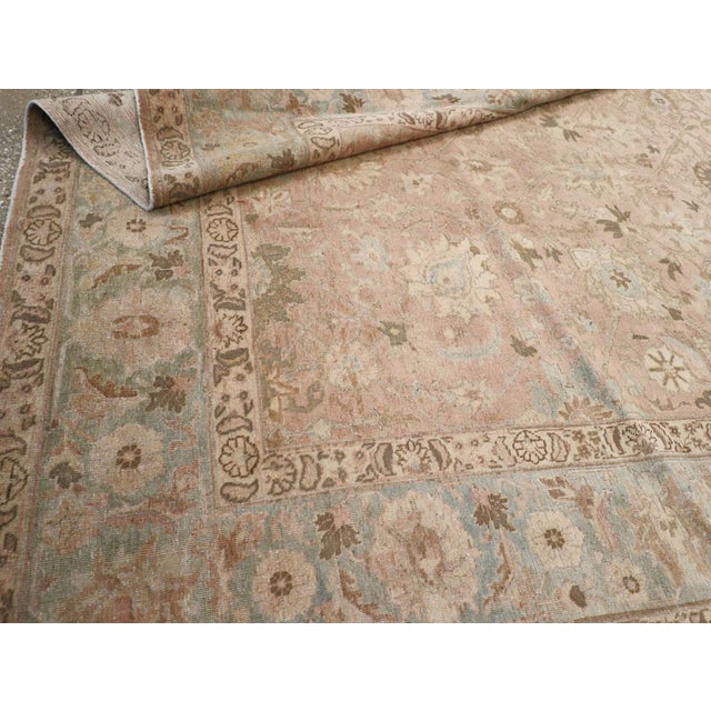Gray Galerie Shabab Collection Early 20th Century Persian Tabriz Accent Rug For Sale - Image 8 of 8