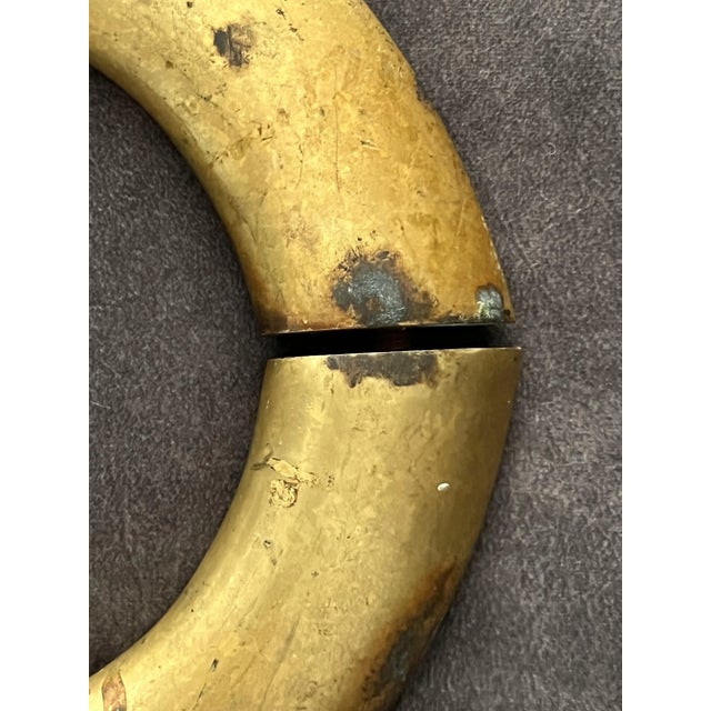 modernist bronze handle, art nouveau period, large size old and original from the period 43.5 x 3 cm. bronze with a weight...