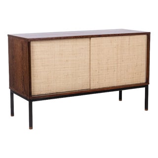 Sideboard in Wenge and Raffia by Martin Visser, 1970s For Sale