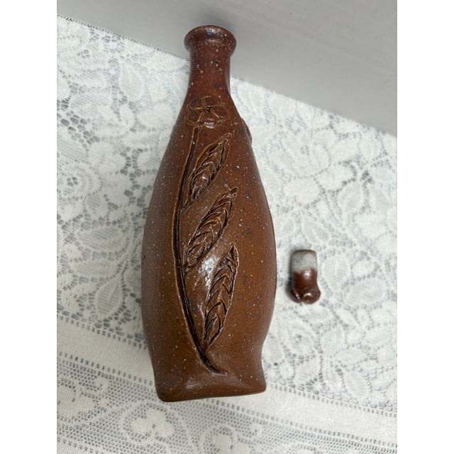 Vintage Handmade Pottery Vase, Bottle or Vessel With Top Closure For Sale In Sacramento - Image 6 of 8