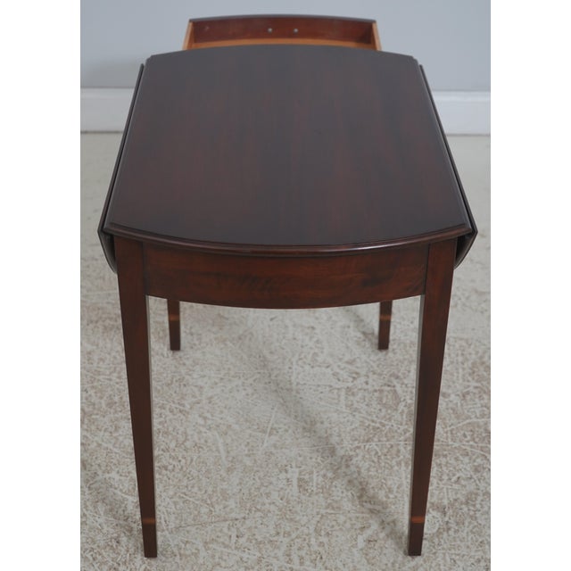 Wood Henkel Harris Mahogany Dropleaf Pembroke Table For Sale - Image 7 of 18