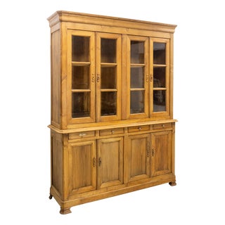 Mid 19th Century Louis Philippe French Chestnut Bookcase For Sale