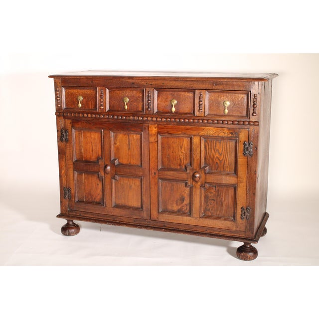 Baroque Antique William and Mary Style Oak Cabinet For Sale - Image 3 of 13
