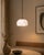 Contemporary White Marble Blown Glass Pendant Light by Artem Zakharchenko-Halytskyi For Sale - Image 3 of 5