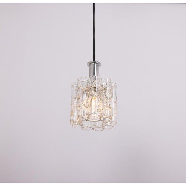 Petite Murano Tubes 1 of 5 Pendant Lights by Doria, 1970s For Sale - Image 9 of 13