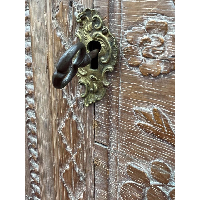 19th C French Country Armoire (Norman Style De Bayeux), Converted Into a Dry Bar For Sale - Image 12 of 17