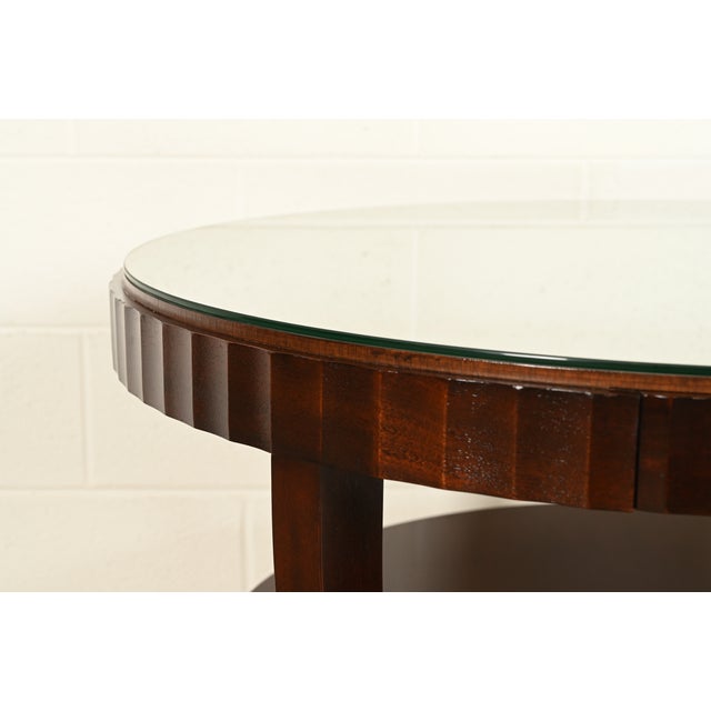 Barbara Barry for Baker Furniture Modern Regency Dark Mahogany Two-Tier Center Table For Sale - Image 11 of 17