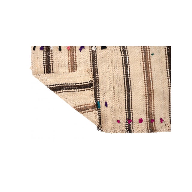 1970s Vintage Striped Modern Kilim Rug - 2`7″ X 5`11″ For Sale - Image 5 of 6