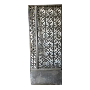 Antique Bronze Filigree Exterior Door With Lock & Hinge Mortise's