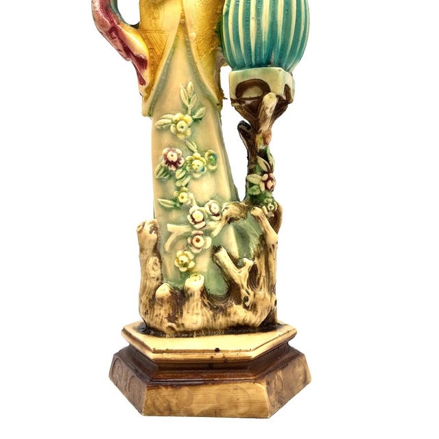Large Vintage Chinoiserie Sculptural Figures in Resin, 1970s, Set of 2 For Sale - Image 15 of 18