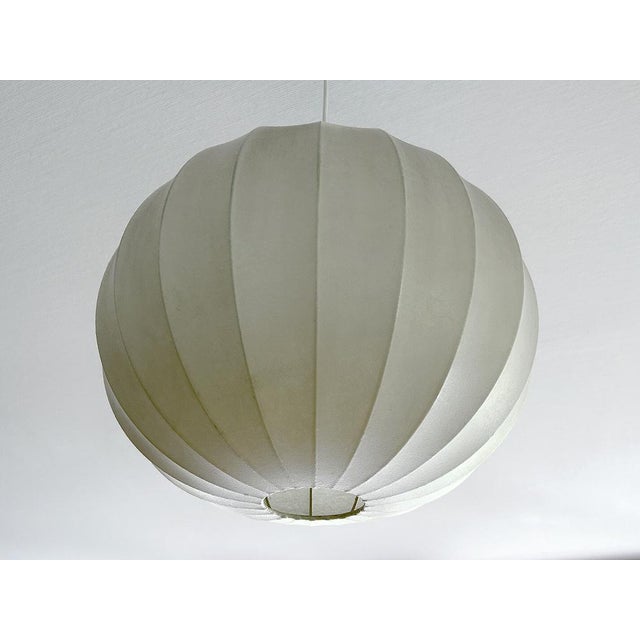 Large Vintage Cocoon Pendant Light from Goldkant Leuchten, 1960s For Sale - Image 6 of 12