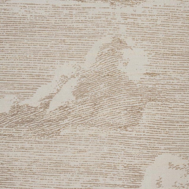 Contemporary Sample- Schumacher Cloud Toile Fabric in Champagne For Sale - Image 3 of 4