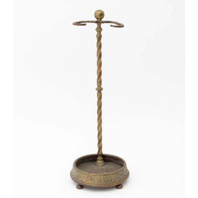 Victorian Style Brass Fireplace Tools Set, 5 Pieces For Sale - Image 4 of 11