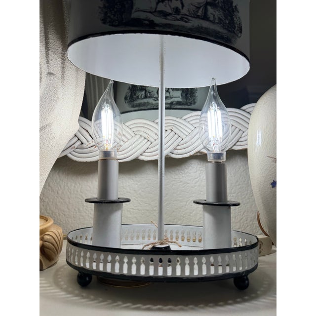 Vintage French Tole Bouillotte Table Lamp For Sale In San Francisco - Image 6 of 11