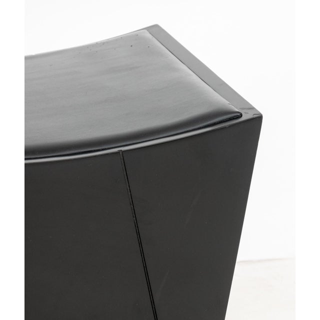 Modern Black Lacquered Ottomans, Pair For Sale In New York - Image 6 of 6