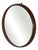 Brown Scandinavian Round Teak Wall Mirror, 1960s For Sale - Image 8 of 8