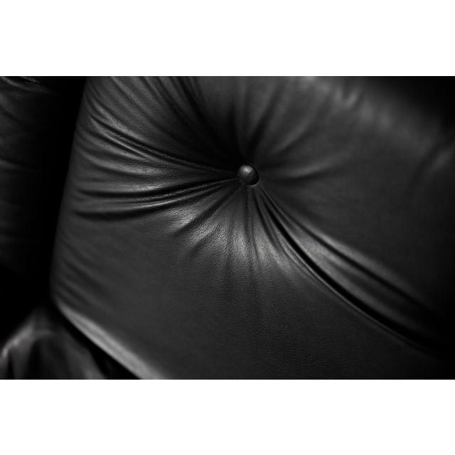 Vintage German Leather and Chrome Modular Sofa from Klöber, 1980s, Set of 4 For Sale - Image 15 of 18