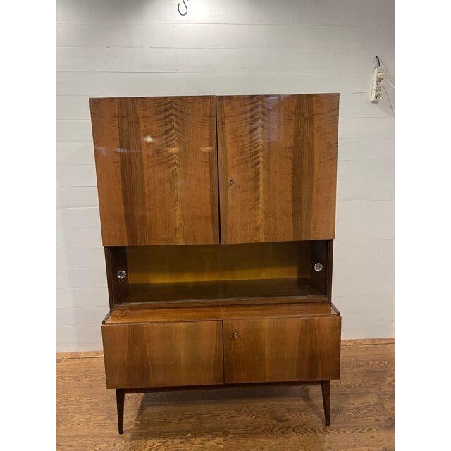 Gold Vintage Brown Bookcase by Jitona For Sale - Image 8 of 8