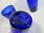 Vintage Cobalt Blue Blown Drinking Glasses - Set of 3 For Sale - Image 9 of 10