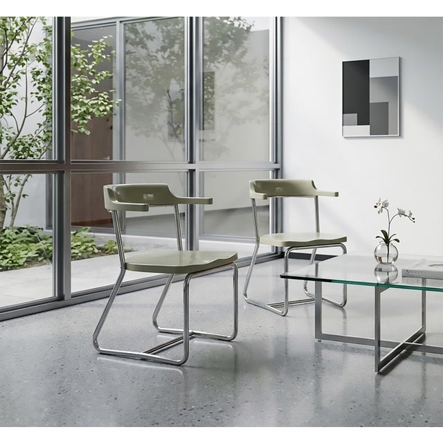 Bauhaus Chrome Armchairs from Robert Slezák, 1930s, Set of 2 For Sale - Image 6 of 14