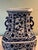 Late 20th Century Late 20th Century Large 18" Chinese Blue & White Hexagonal Porcelain Vase Bird Floral Qianlong Mark For Sale - Image 5 of 8